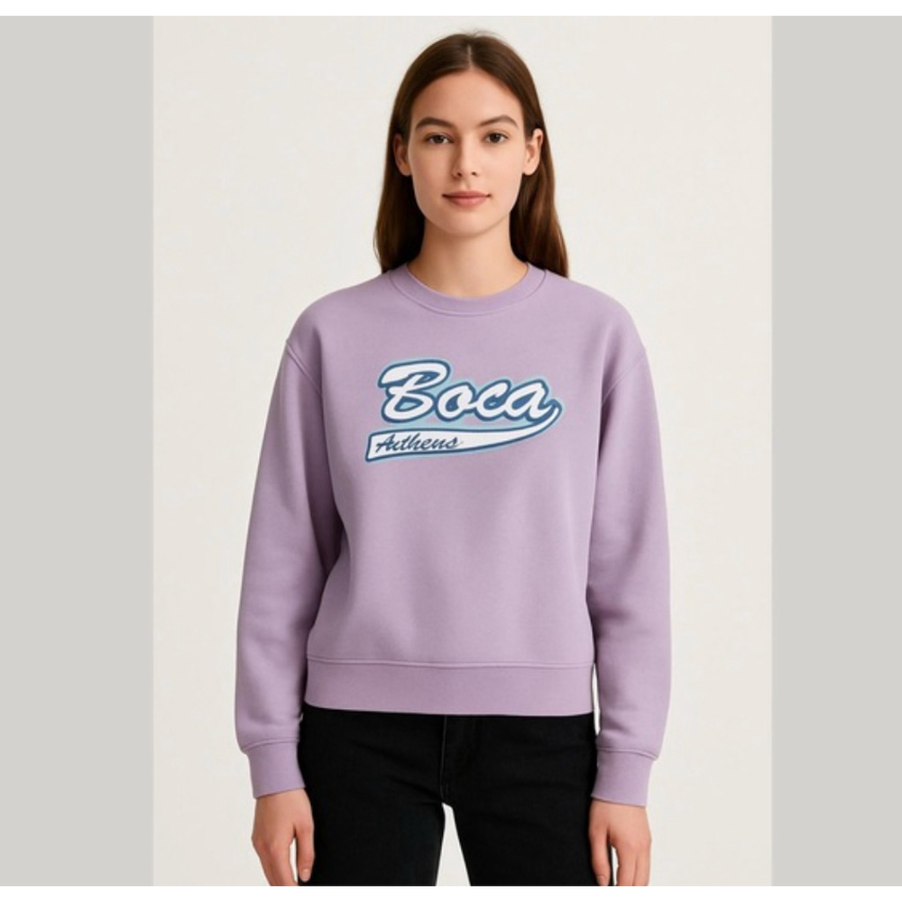 Vintage Boca Mauve Logo Crewneck Sweatshirt Size S